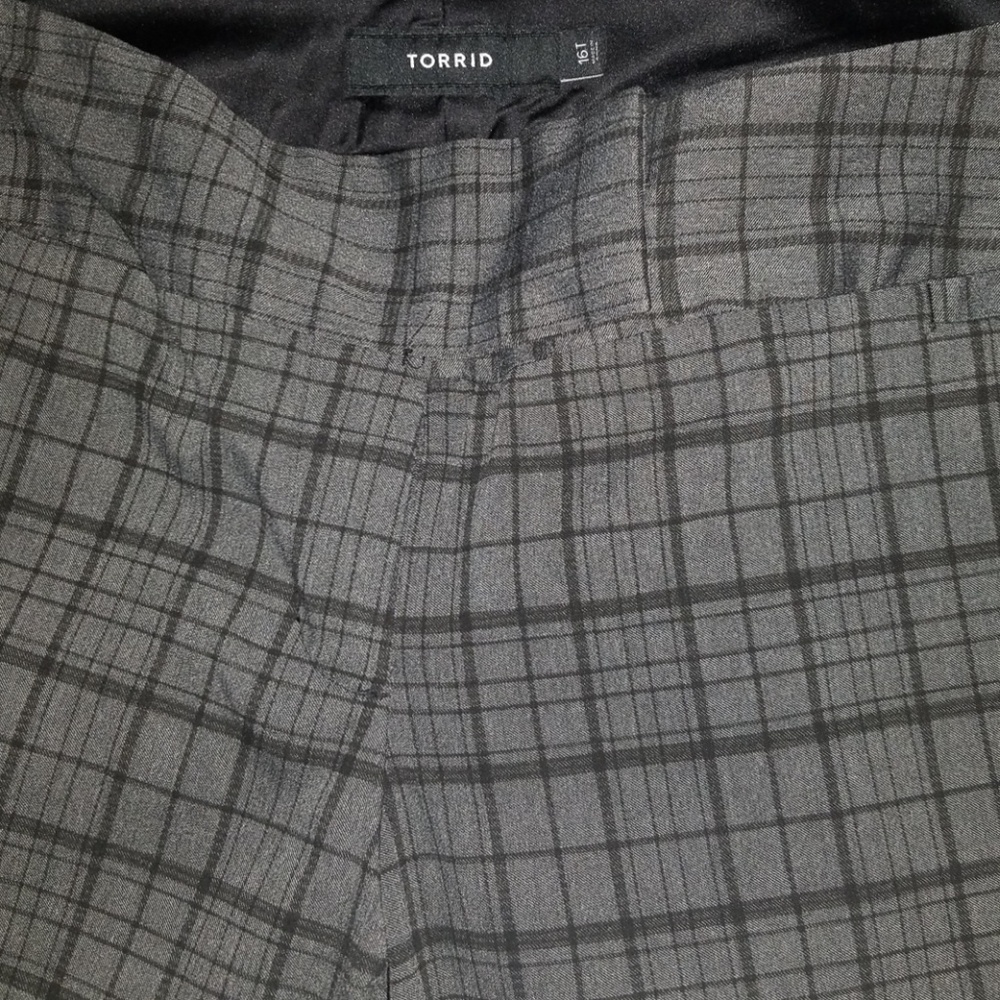 Gingham print slacks